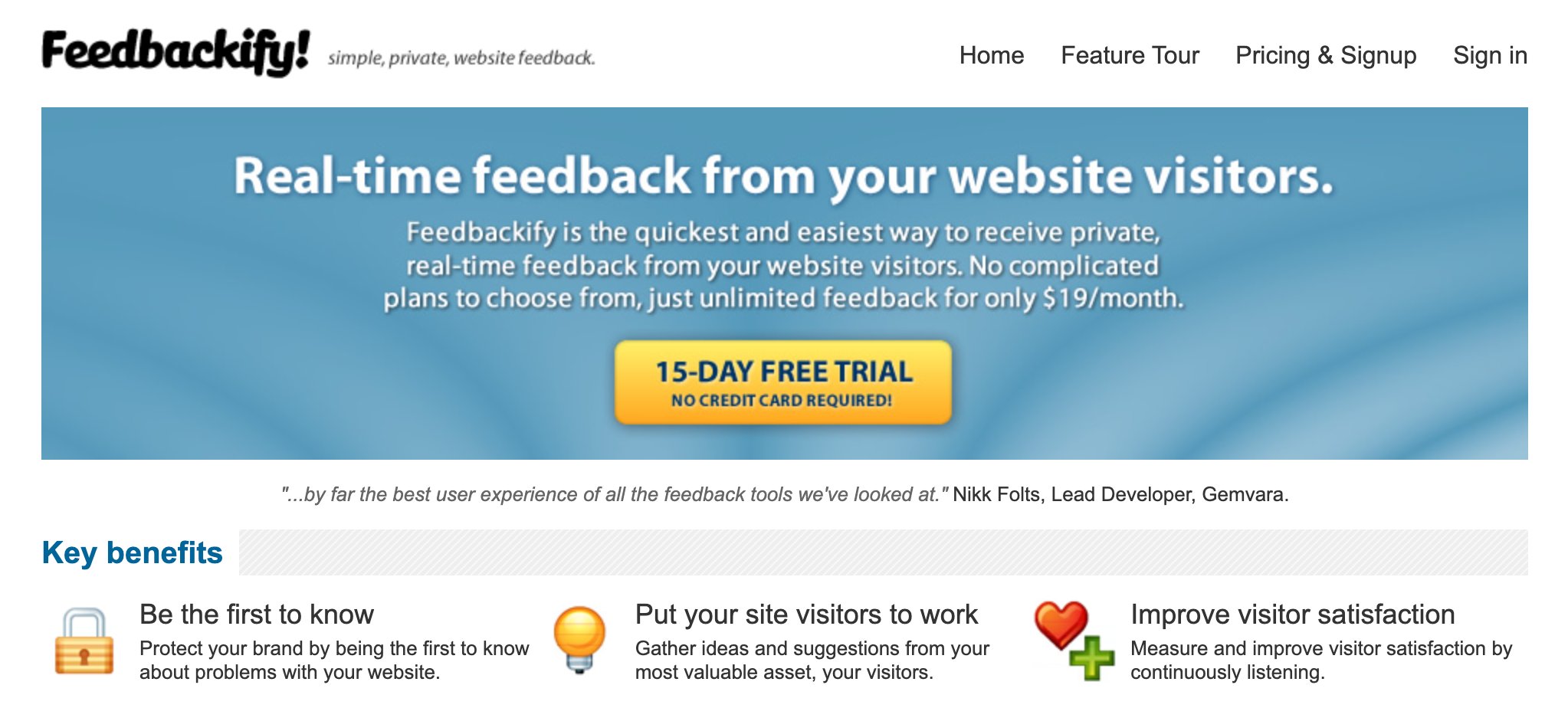 #7 Best Website Feedback Tool - Feedbackify